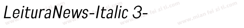 LeituraNews-Italic 3字体转换